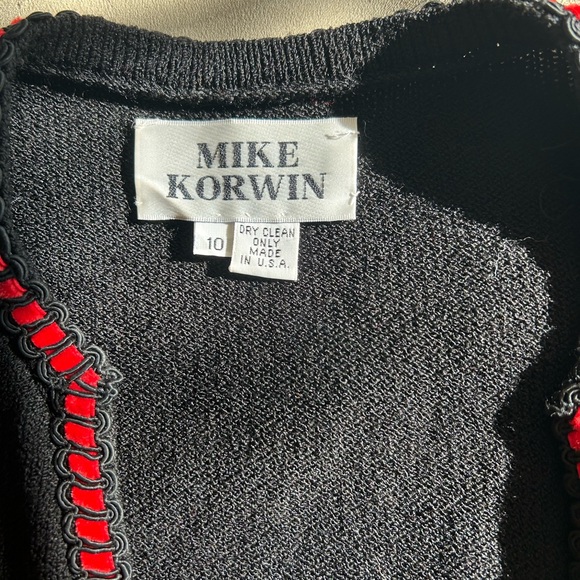 Knee length black Mike Korwin sweater. VINTAGE. - Picture 2 of 3